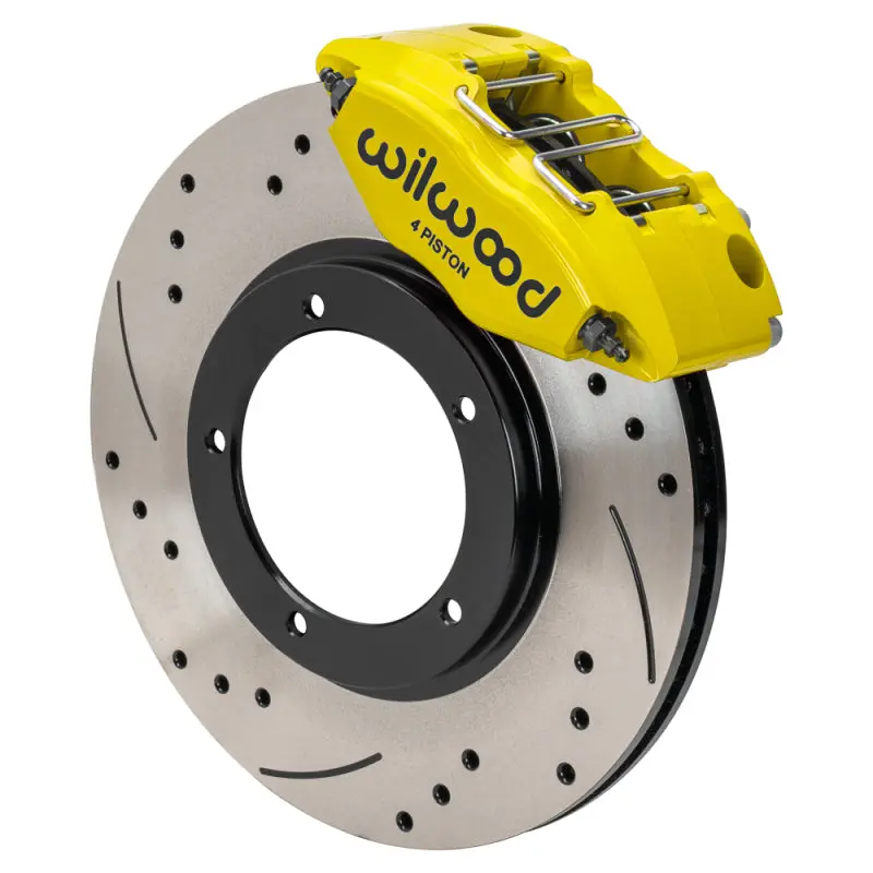 Wilwood Powerlite Front Brake Kit For 1969–1974 Porsche 911 – Drilled & Slotted 3" Mount, Yellow Finish 1