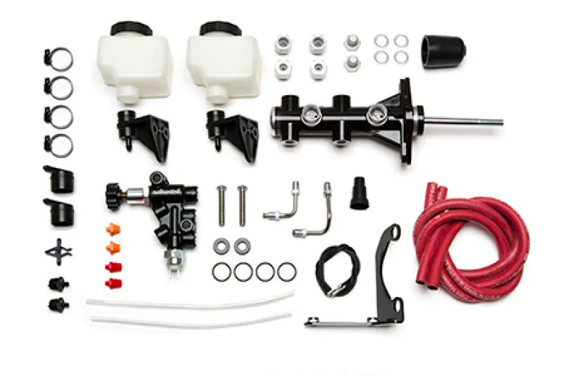 Wilwood Remote Tandem Master Cylinder – 1.12" Bore With Mounting Bracket And Pushrod Valve (Black Finish) 1